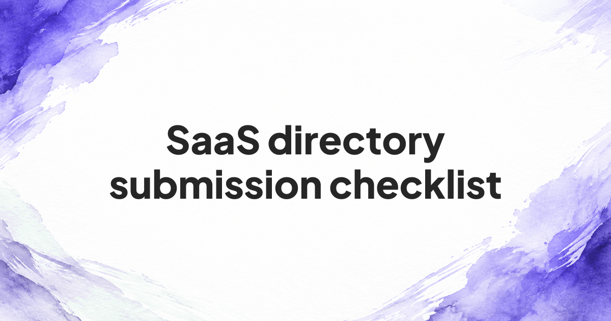 SaaS Directory Submission Checklist cover