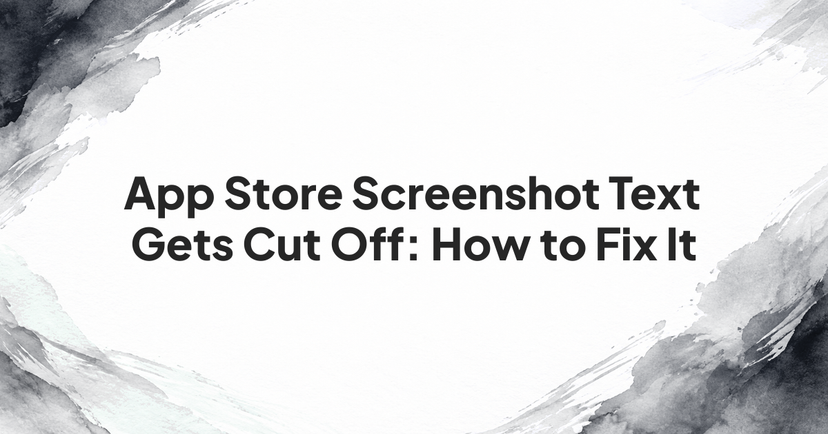 Branded cover showing a screenshot headline moved away from the edge to reveal app details