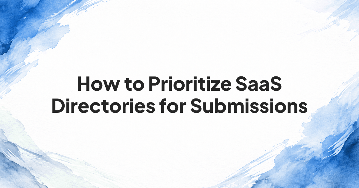 Prioritized SaaS directory target list showing investigate, defer and exclude decisions
