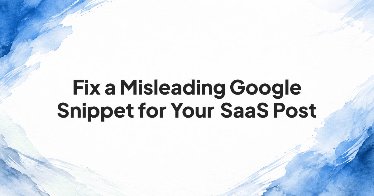 Search-result description compared with a SaaS article and its meta description