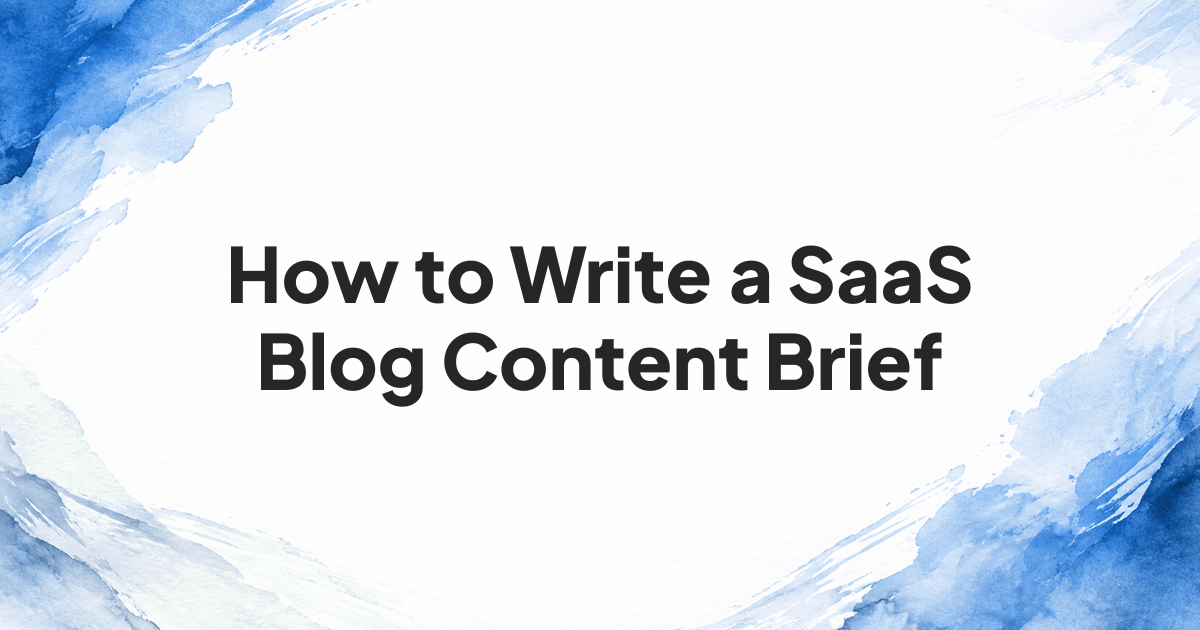 SaaS blog content brief with reader question, answer, and verified facts