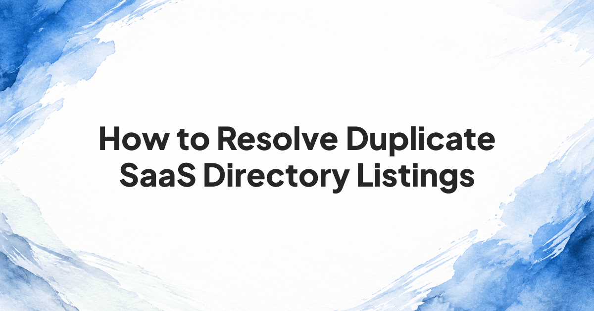 Two SaaS directory profile cards with one marked to keep and the other marked for publisher review