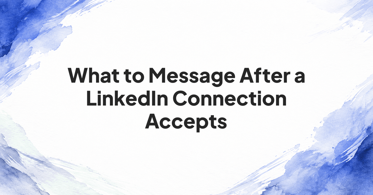 Branded cover for a guide to messaging a new LinkedIn connection