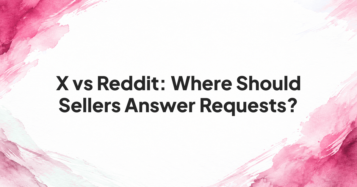ReachFast cover comparing X and Reddit for answering product recommendation requests
