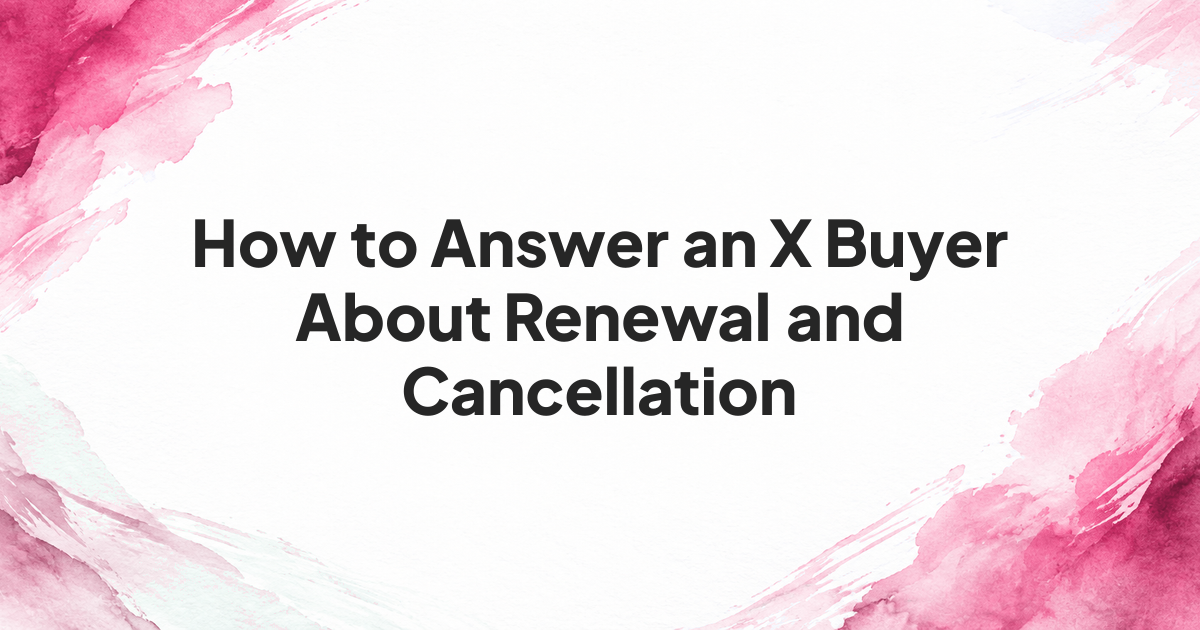 Branded cover about answering subscription renewal and cancellation questions on X
