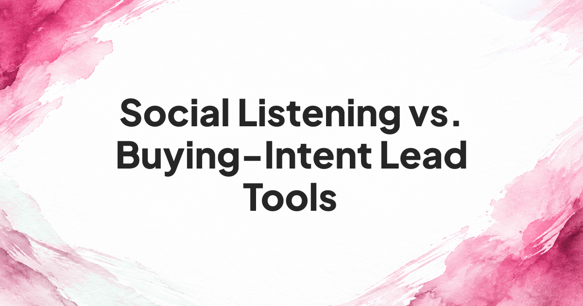 Social listening compared with buying-intent request discovery