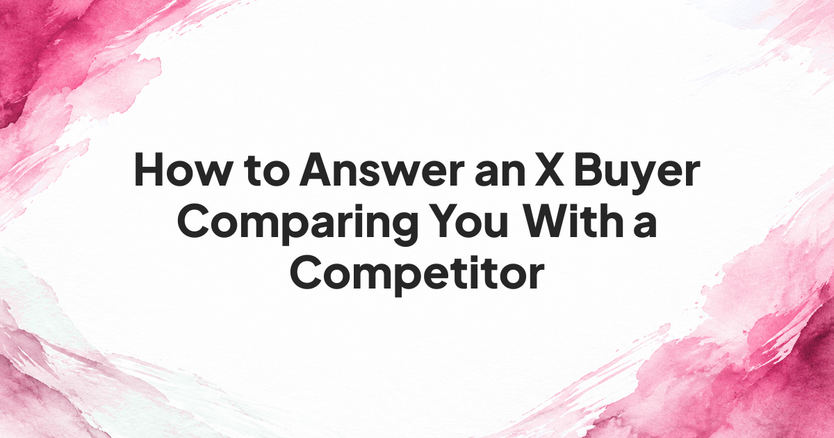 Illustrated X buyer comparison with two offers and a deciding requirement