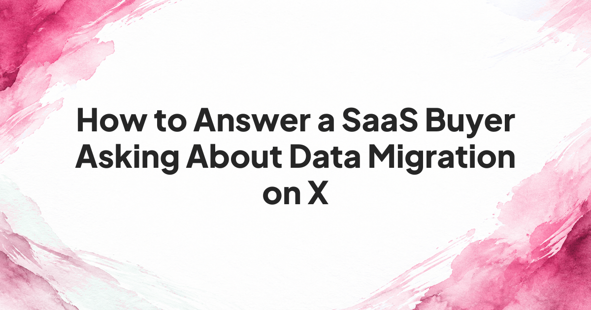Customer records and conversation history being assessed separately for a SaaS migration