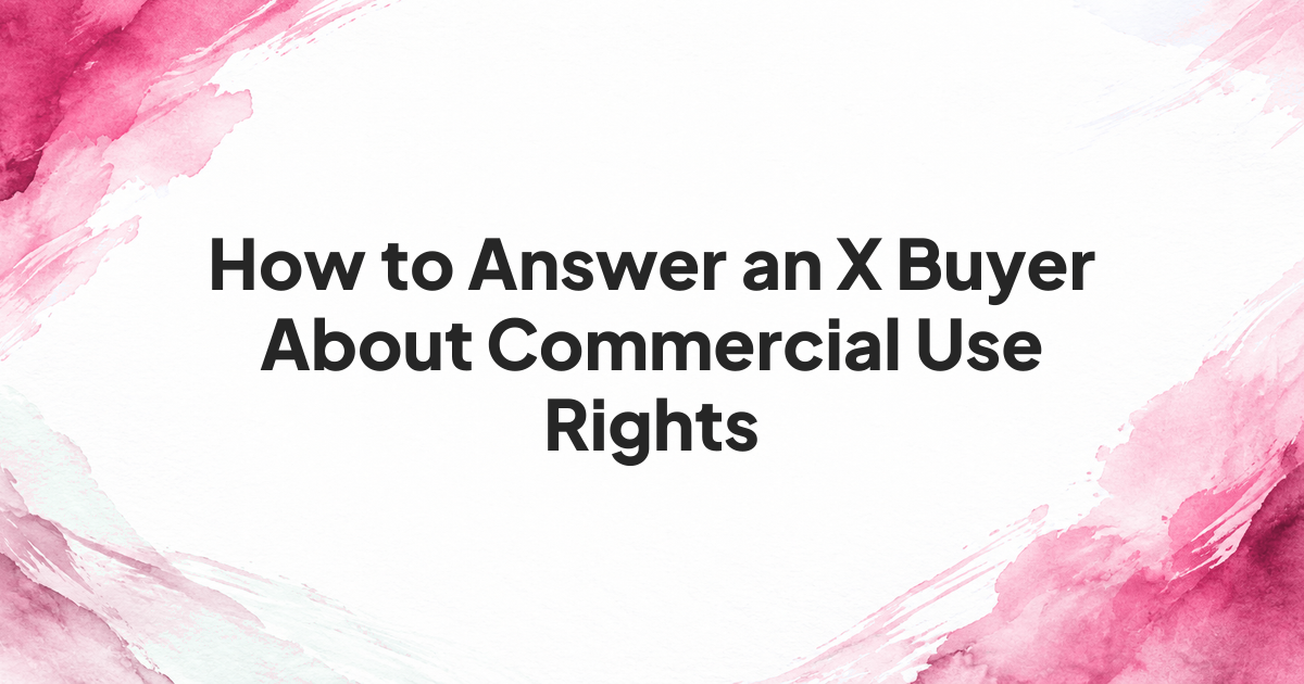 ReachFast cover about answering a buyer’s commercial-use rights question